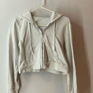 Cozy White Zip-Up Hoodie